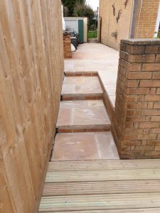 Patio and steps in midsomer norton