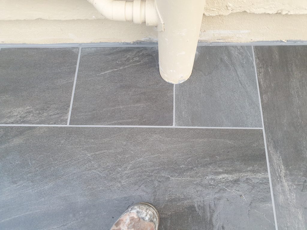 Stunning Anthracite Mixed Size Porcelain Patio Installation in Westfield - View Our Impeccable Workmanship!