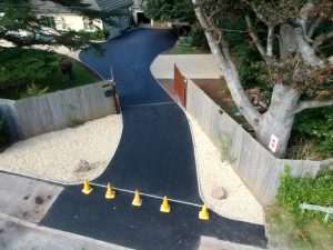 Chilcompton Tarmac Driveway with Gravel Parking Spaces