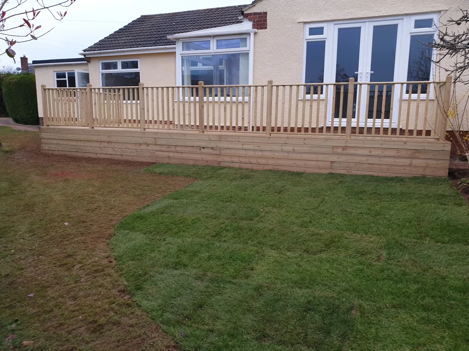 Garden decking in High Littleton