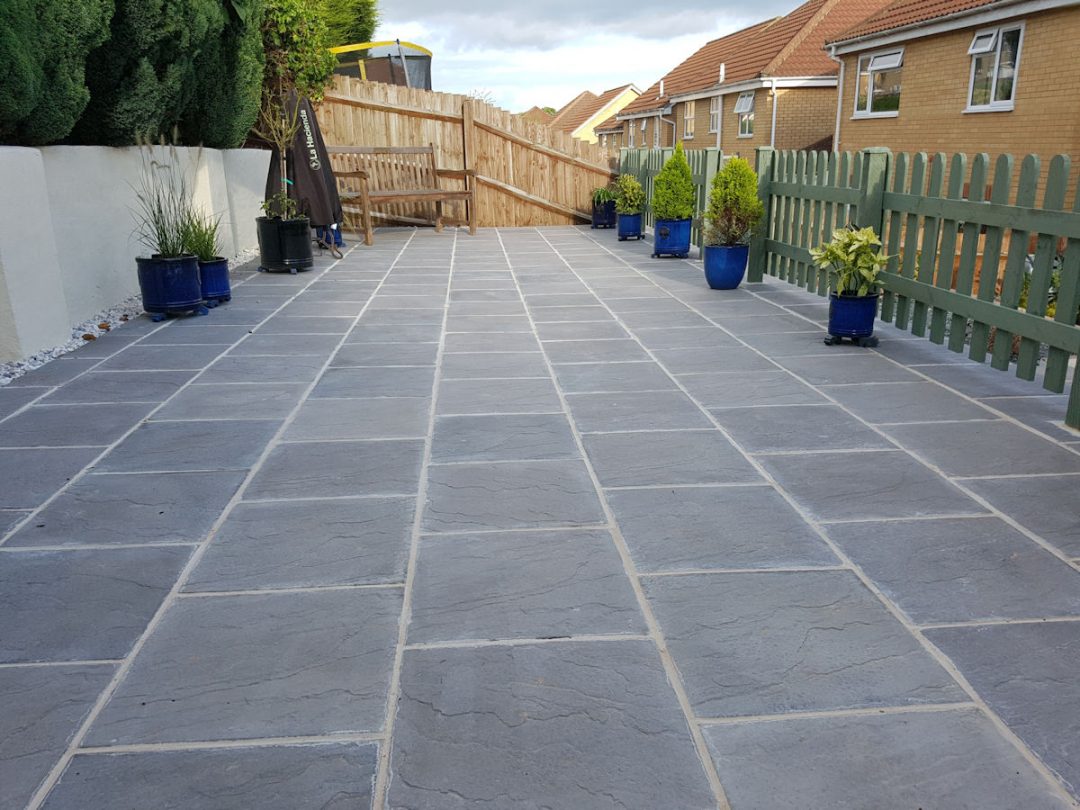 Grey Riven Paving