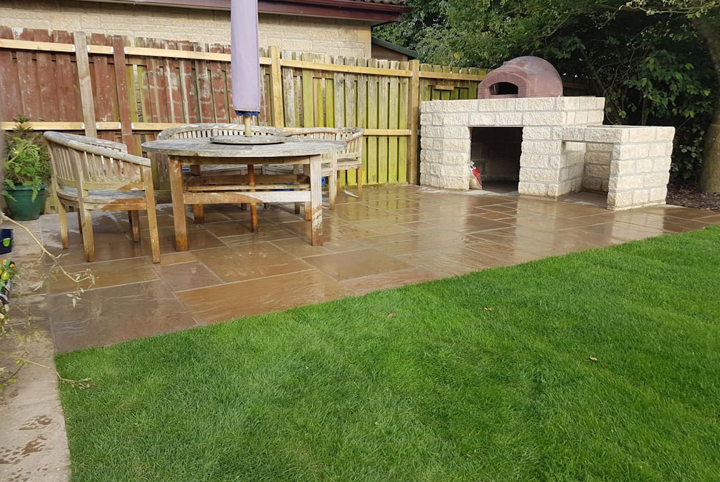 Garden transformation and pizza oven build in Timsbury