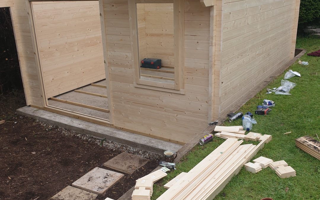 Expert Log Cabin Installation with Concrete Base